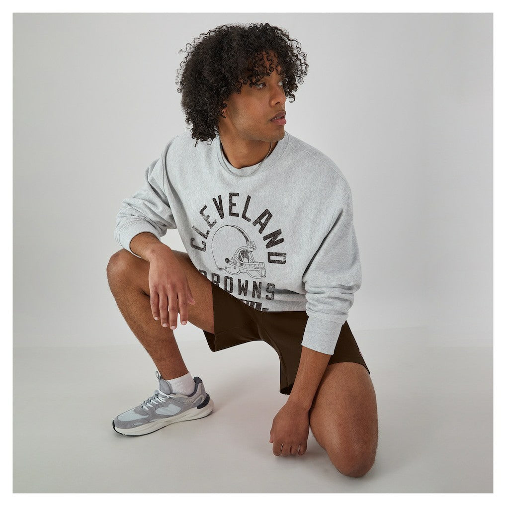 Cleveland Browns Champion Reverse Weave Fleece Pullover Sweatshirt Heather Gray