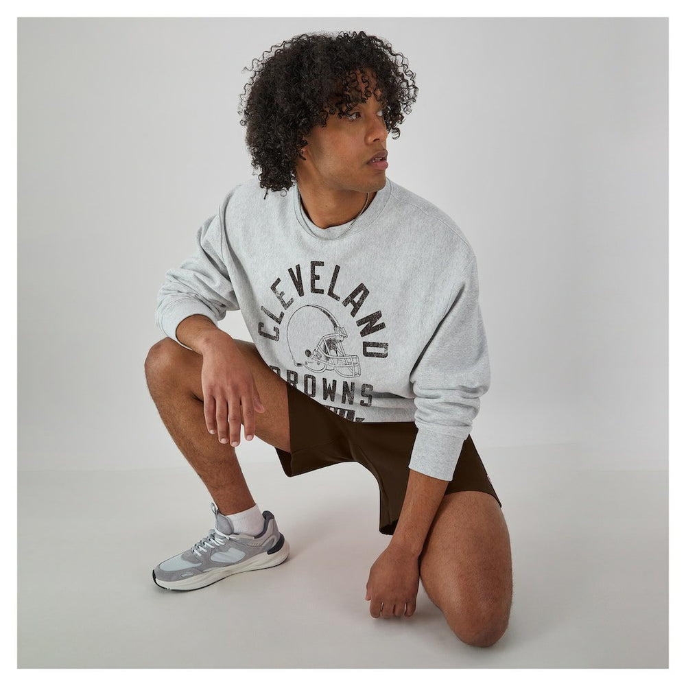Cleveland Browns Champion Reverse Weave Fleece Pullover Sweatshirt Heather Gray