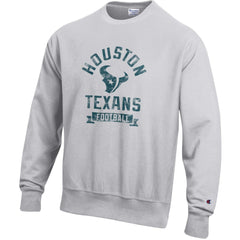Houston Texans Champion Reverse Weave Fleece Pullover Sweatshirt Heather Gray