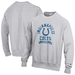 Indianapolis Colts Champion Reverse Weave Fleece Pullover Sweatshirt Heather Gray