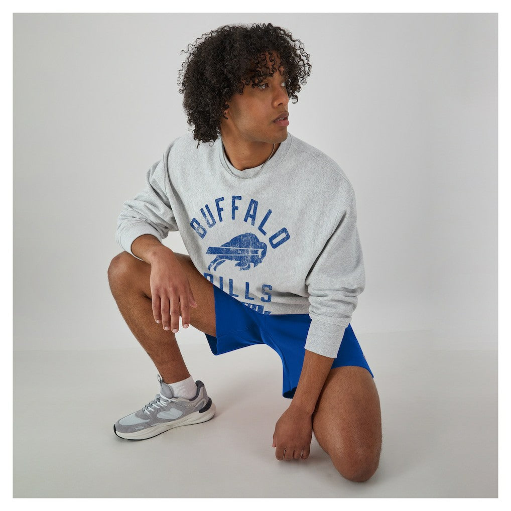 Buffalo Bills Champion Reverse Weave Fleece Pullover Sweatshirt Heather Gray