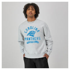 Carolina Panthers Champion Reverse Weave Fleece Pullover Sweatshirt Heather Gray