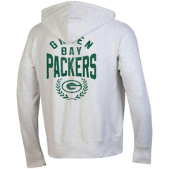 Green Bay Packers Champion Reverse Weave Full-Zip Hoodie Heather Gray