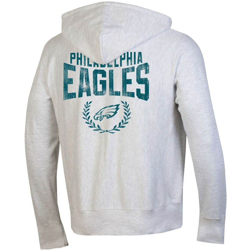 Philadelphia Eagles Champion Reverse Weave Full-Zip Hoodie Heather Gray