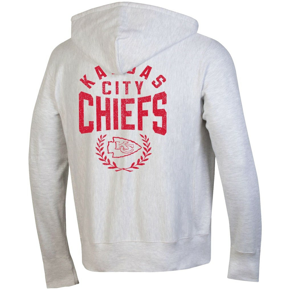 Kansas City Chiefs Champion Reverse Weave Full-Zip Hoodie Heather Gray