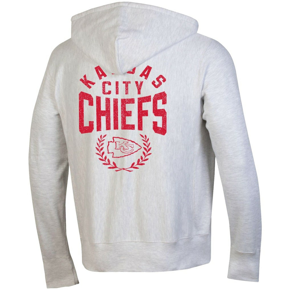 Kansas City Chiefs Champion Reverse Weave Full-Zip Hoodie Heather Gray