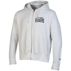 Las Vegas Raiders Champion Reverse Weave Full-Zip Hoodie Heather Gray