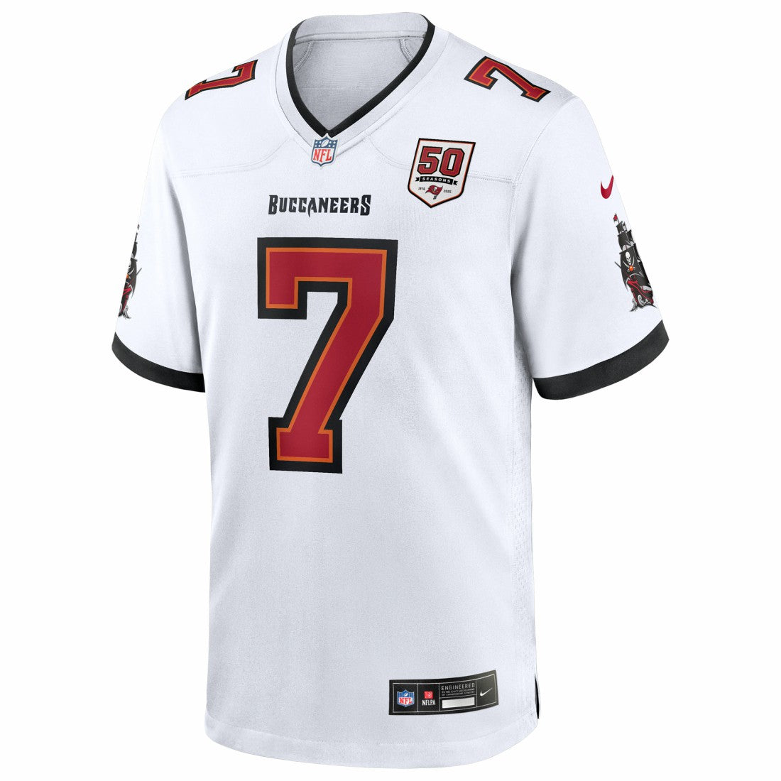 Bucky Irving Tampa Bay Buccaneers 50th Season White Game Jersey White