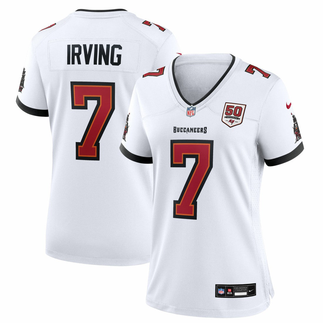 Bucky Irving Tampa Bay Buccaneers Women's 50th Season White Game Jersey White