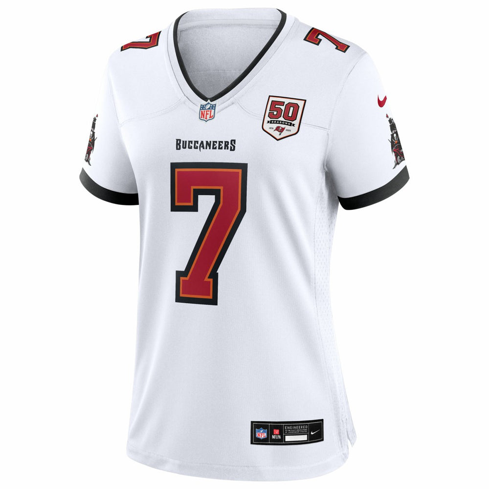 Bucky Irving Tampa Bay Buccaneers Women's 50th Season White Game Jersey White