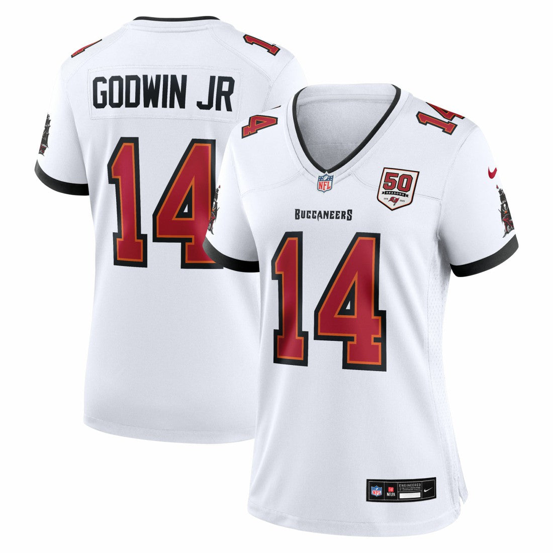Chris Godwin Jr. Tampa Bay Buccaneers Women's 50th Season White Game Jersey White