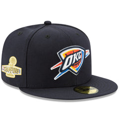 Oklahoma City Thunder 2025 NBA Finals Champions Side Patch 59FIFTY Fitted Hat Navy
