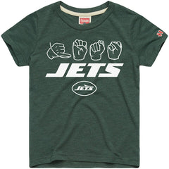 New York Jets Homage Youth Love Sign x ASL 2.0 Tri-Blend T-Shirt Green