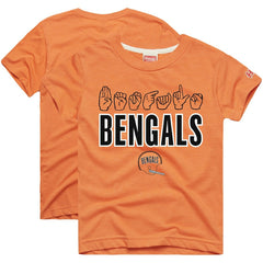 Cincinnati Bengals Homage Youth Love Sign x ASL 2.0 Tri-Blend T-Shirt Orange