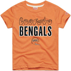 Cincinnati Bengals Homage Youth Love Sign x ASL 2.0 Tri-Blend T-Shirt Orange