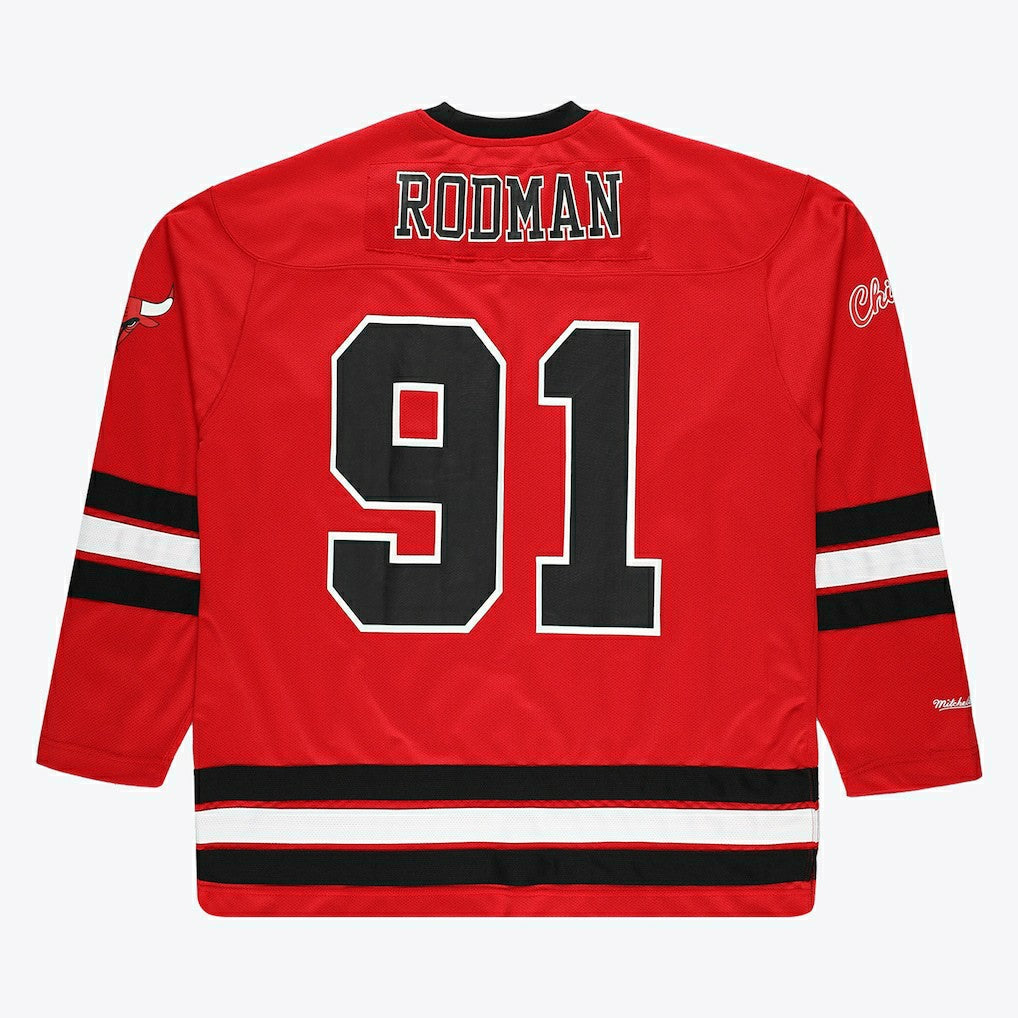 Dennis Rodman Chicago Bulls Big & Tall NBA Hockey Jersey Red