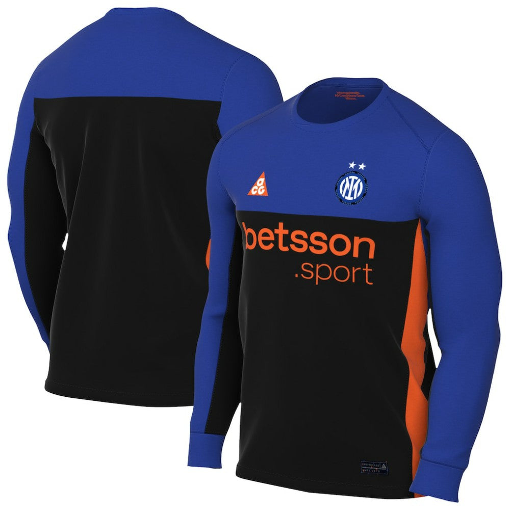 Inter Milan 2025/26 Stadium Replica Long Sleeve Jersey Blue