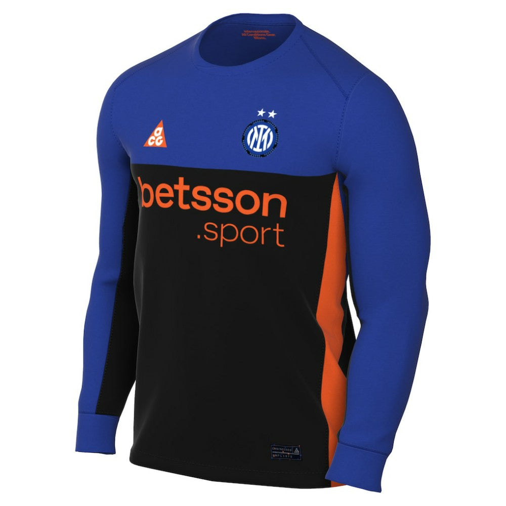 Inter Milan 2025/26 Stadium Replica Long Sleeve Jersey Blue