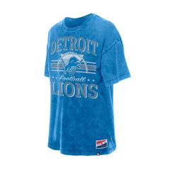 Detroit Lions New Era Women's Throwback Oversized T-Shirt Blue