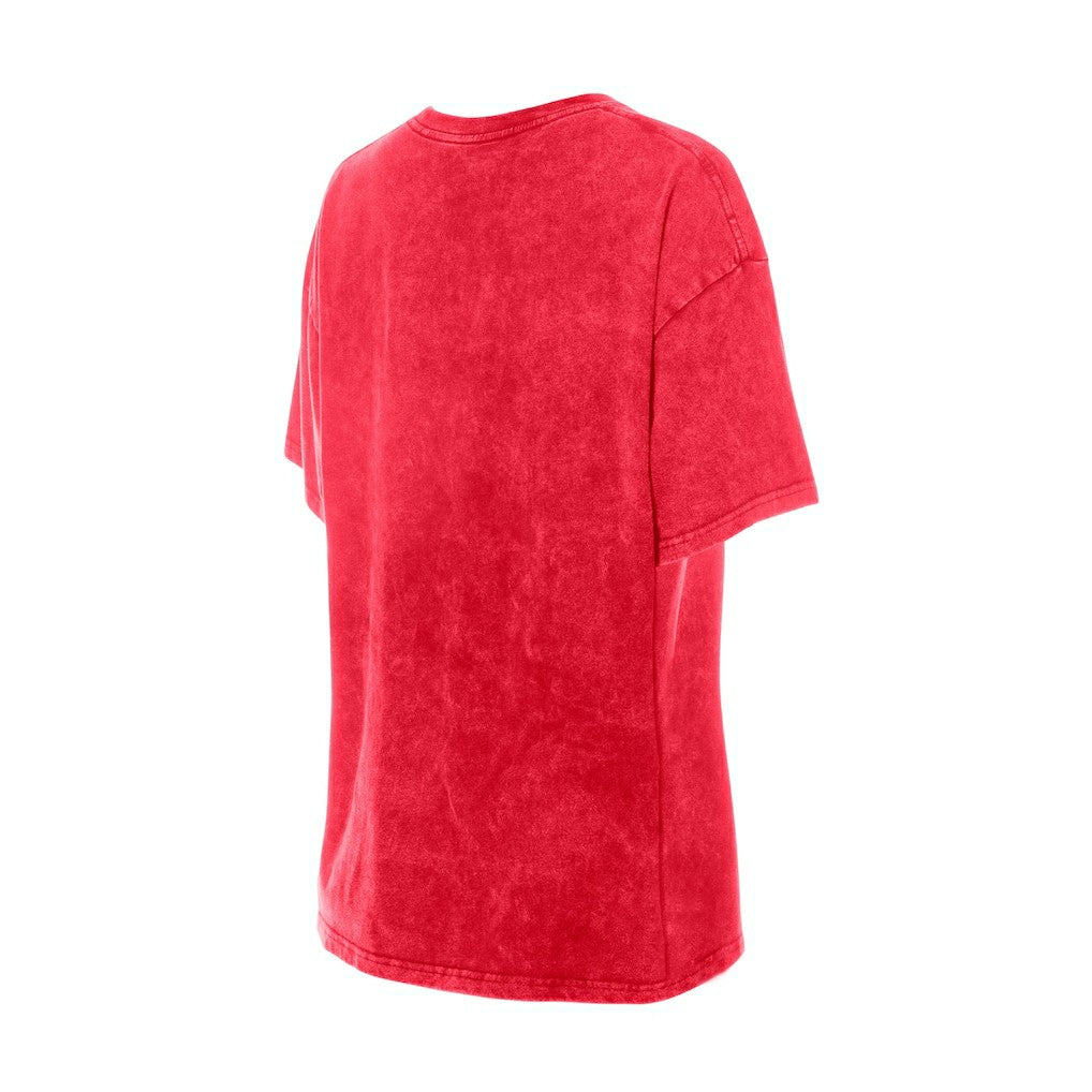 San Francisco 49ers New Era Women's Throwback Oversized T-Shirt Scarlet