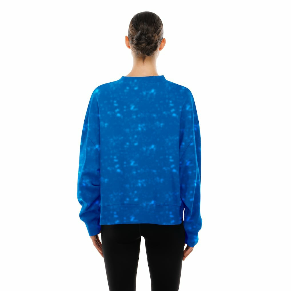Denver Broncos New Era Women's Throwback Oversized Boxy Sweatshirt Royal