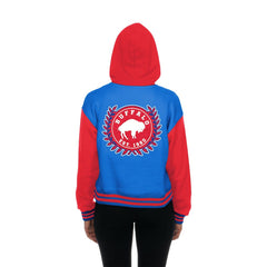 Buffalo Bills New Era Women's Throwback Full-Snap Hooded Jacket Royal