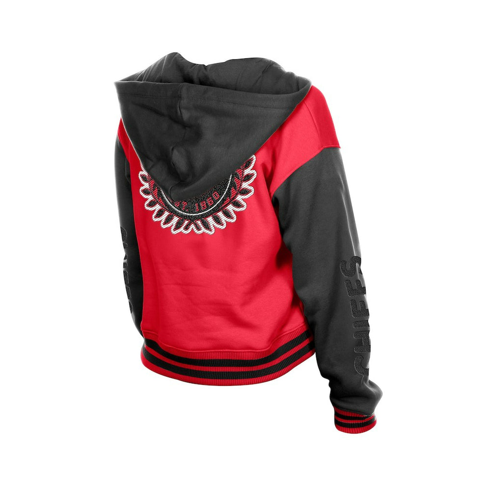 Kansas City Chiefs New Era Women's Throwback Full-Snap Hooded Jacket Red