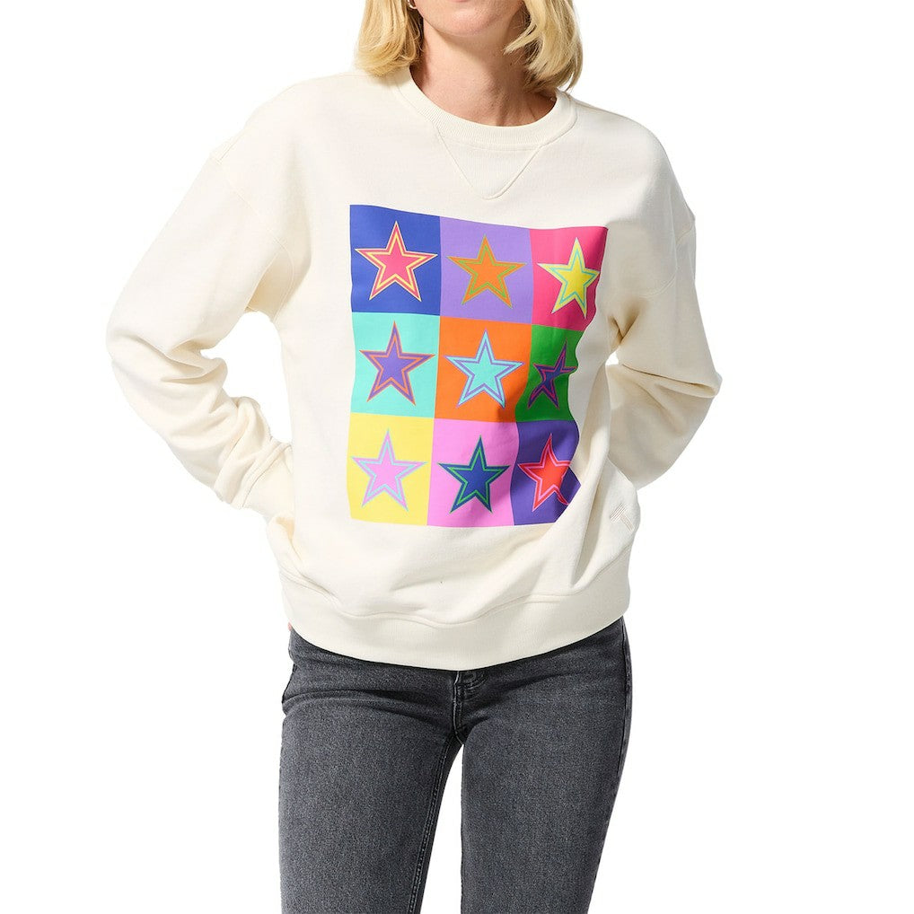 Dallas Cowboys Terez Unisex Technicolor Crewneck Sweatshirt White