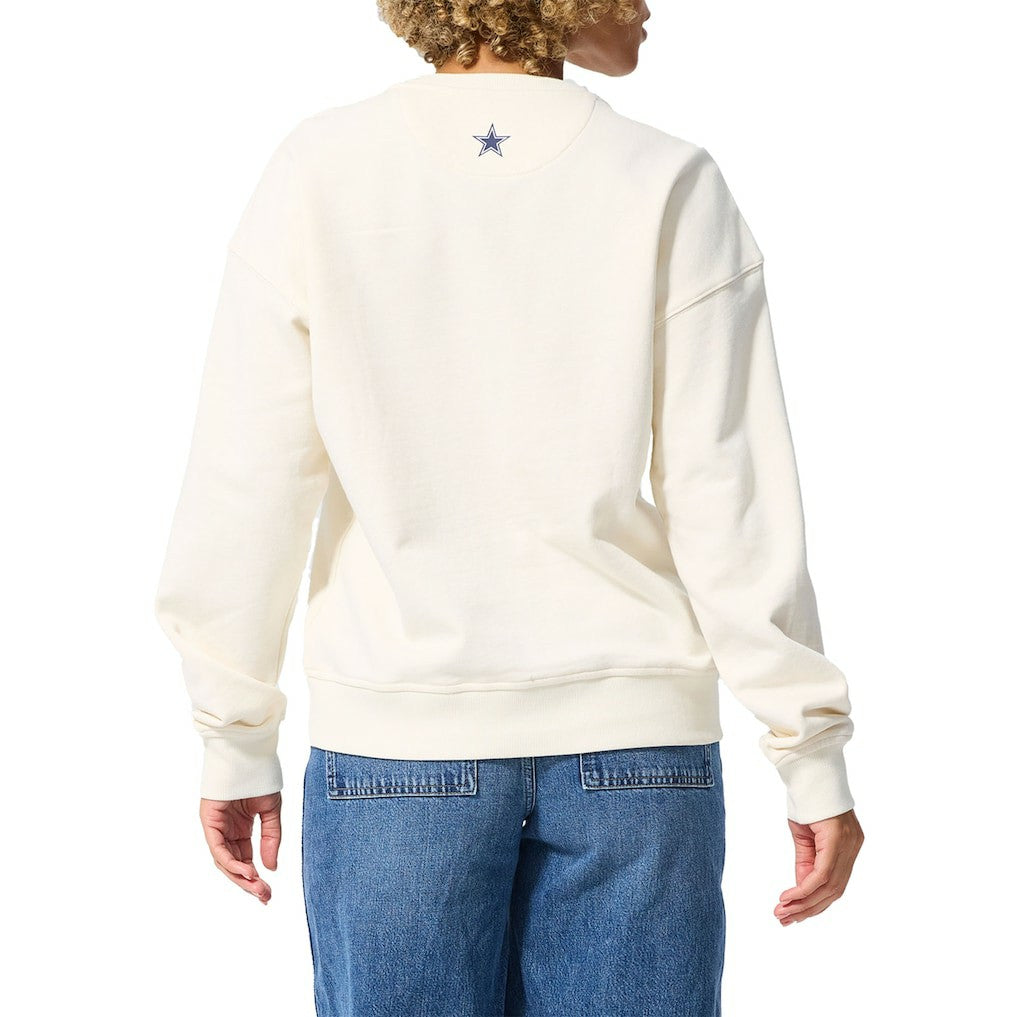 Dallas Cowboys Terez Unisex Technicolor Crewneck Sweatshirt White