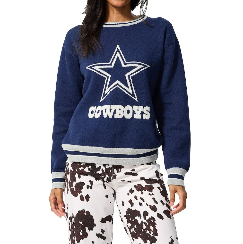Dallas Cowboys Terez Unisex Logo Crew Neck Sweater Navy