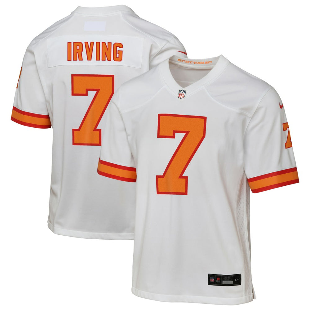 Bucky Irving '76 Tampa Bay Buccaneers Youth Game Jersey White