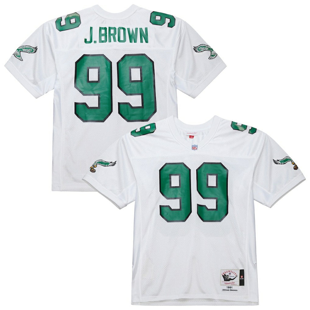 Jerome Brown Philadelphia Eagles 1991 Authentic Throwback Retired Player Jersey White
