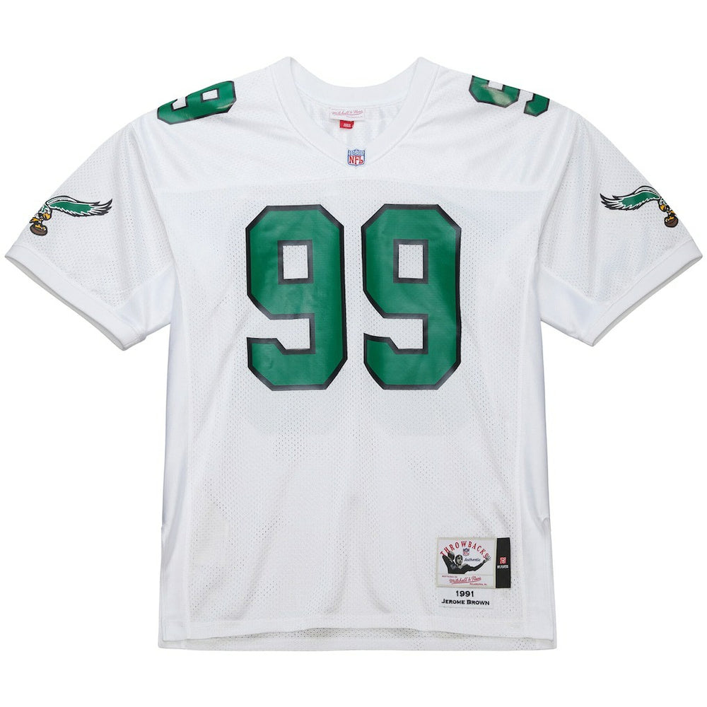 Jerome Brown Philadelphia Eagles 1991 Authentic Throwback Retired Player Jersey White