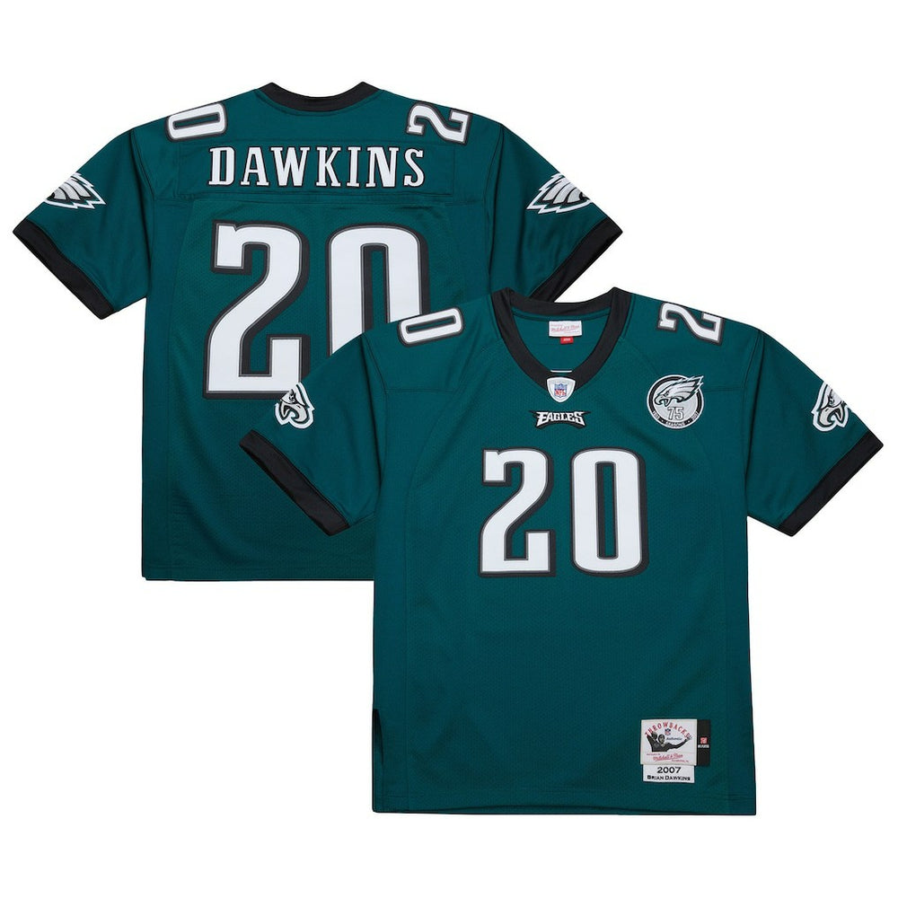 Brian Dawkins Philadelphia Eagles 2007 Authentic Throwback Retired Player Jersey Green