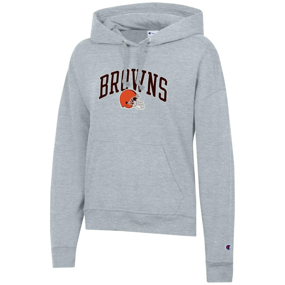Cleveland Browns Champion Women's Powerblend Hoodie Heather Gray
