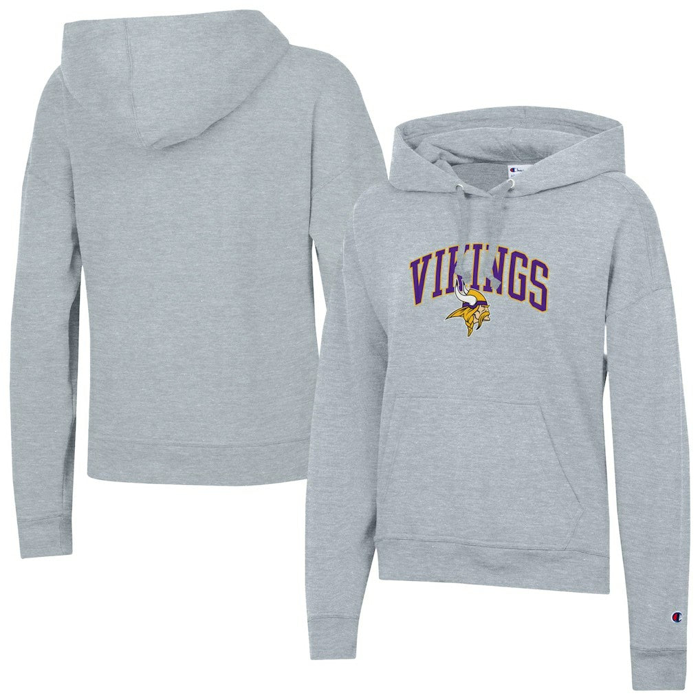Minnesota Vikings Champion Women's Powerblend Hoodie Heather Gray
