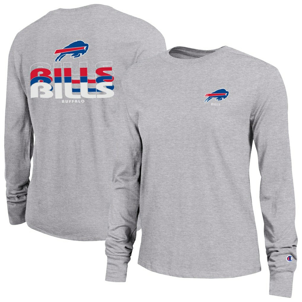 Buffalo Bills Champion Women's Core Long-Sleeve T-Shirt Heather Gray