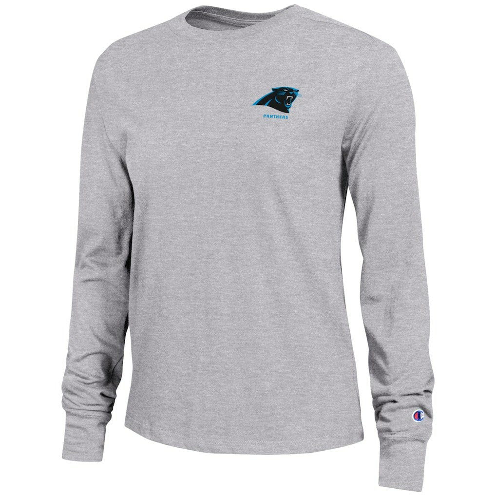Carolina Panthers Champion Women's Core Long-Sleeve T-Shirt Heather Gray