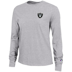 Las Vegas Raiders Champion Women's Core Long-Sleeve T-Shirt Heather Gray