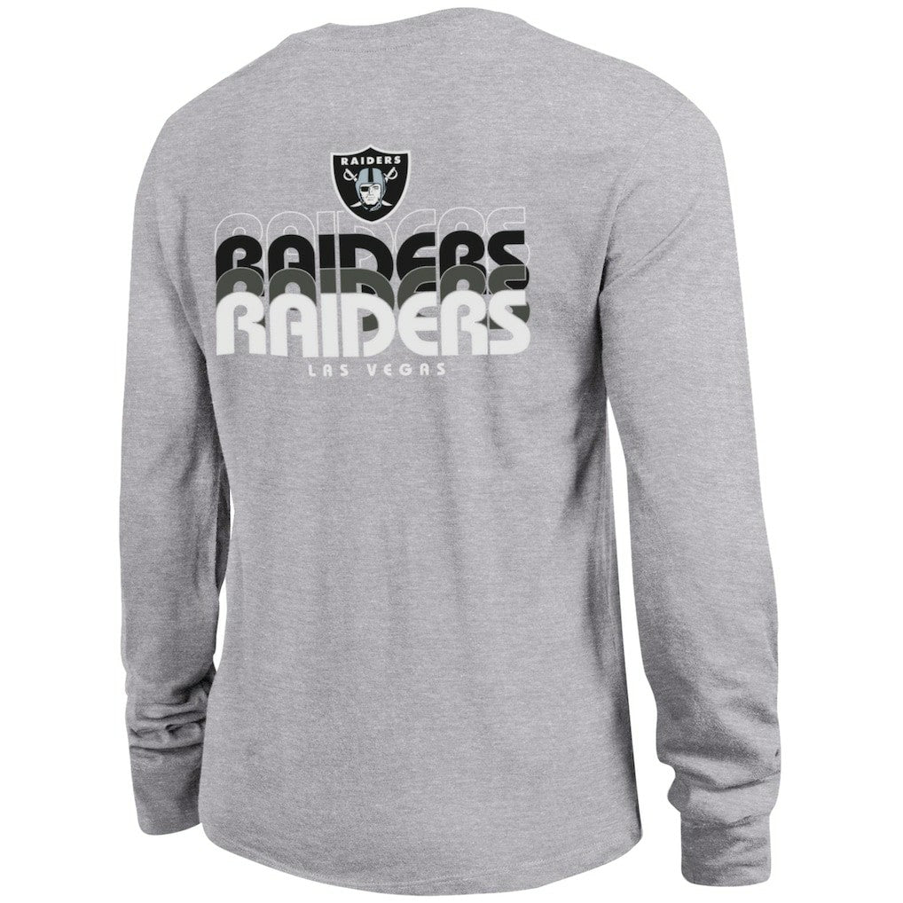 Las Vegas Raiders Champion Women's Core Long-Sleeve T-Shirt Heather Gray