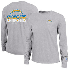 Los Angeles Chargers Champion Women's Core Long-Sleeve T-Shirt Heather Gray