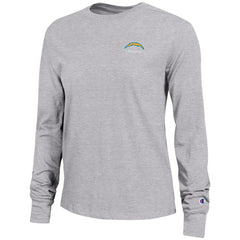 Los Angeles Chargers Champion Women's Core Long-Sleeve T-Shirt Heather Gray