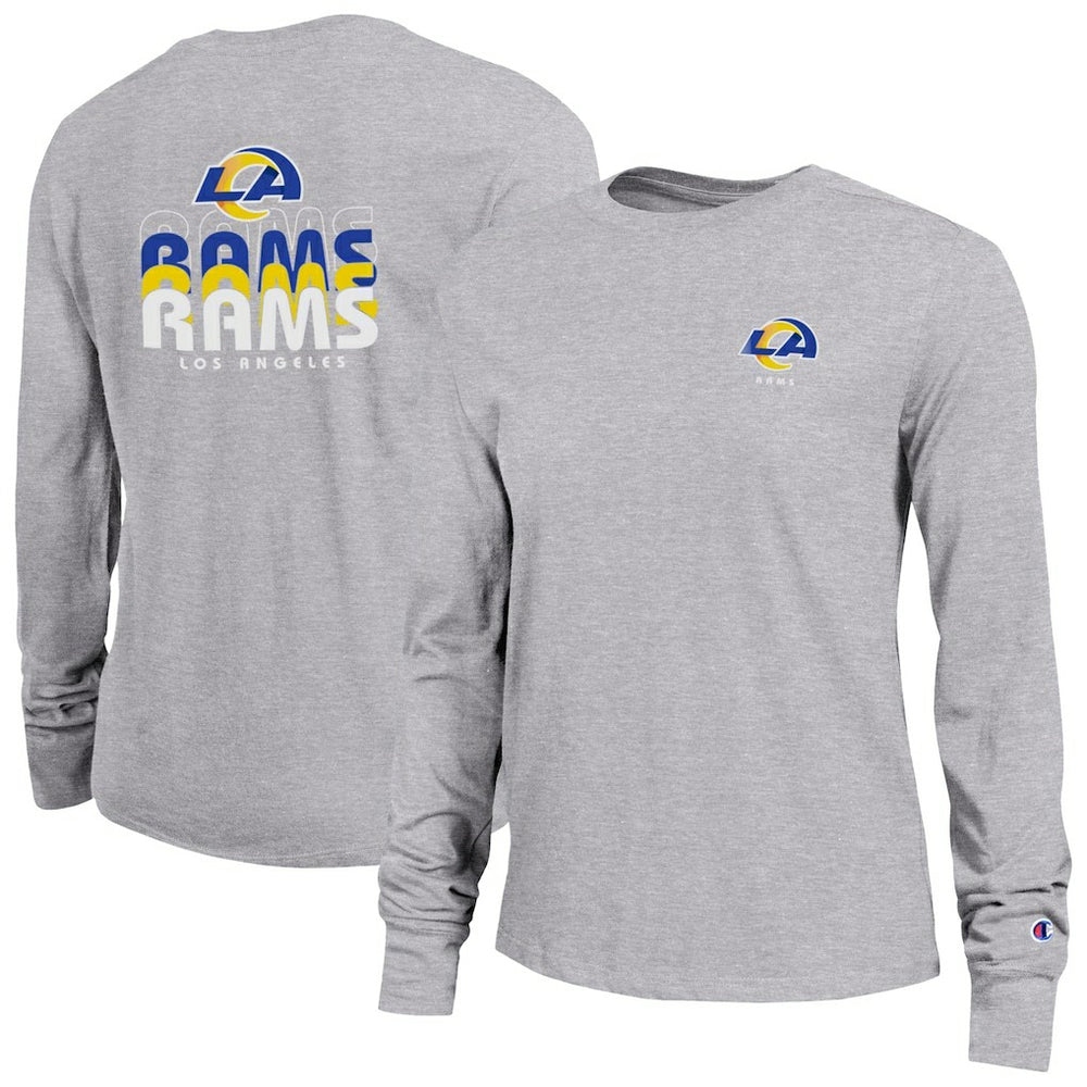 Los Angeles Rams Champion Women's Core Long-Sleeve T-Shirt Heather Gray