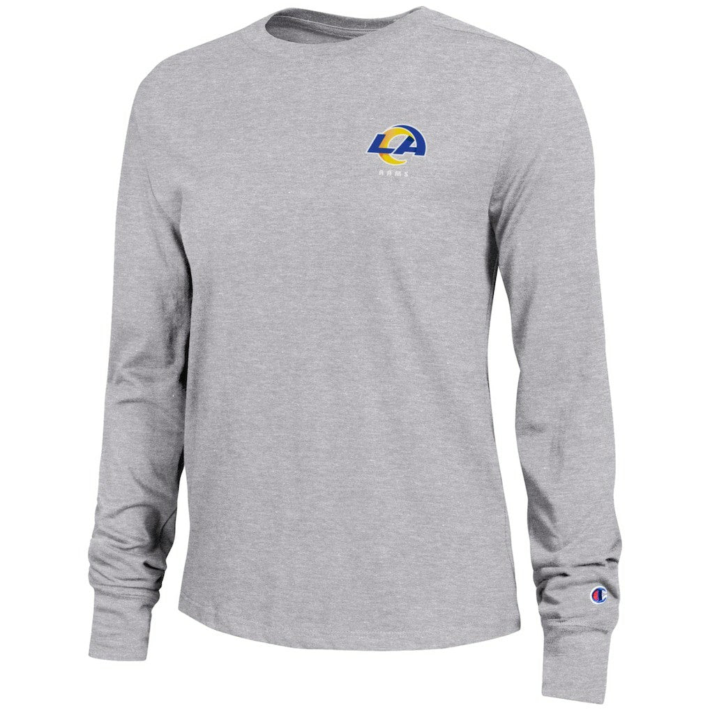 Los Angeles Rams Champion Women's Core Long-Sleeve T-Shirt Heather Gray
