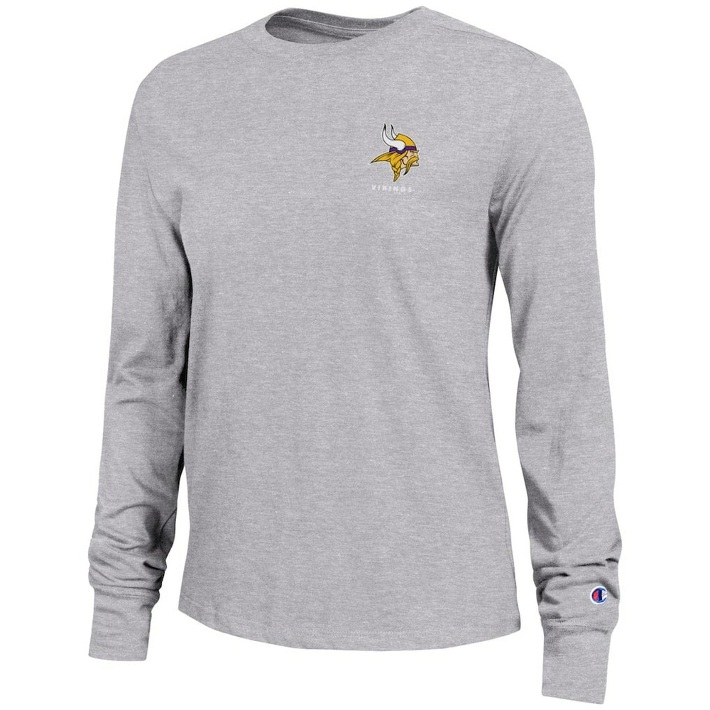 Minnesota Vikings Champion Women's Core Long-Sleeve T-Shirt Heather Gray