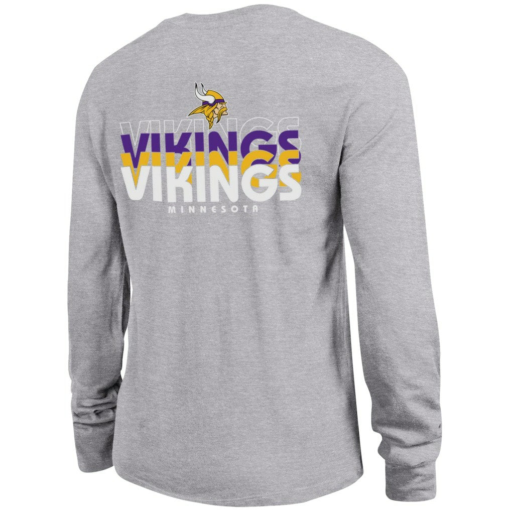 Minnesota Vikings Champion Women's Core Long-Sleeve T-Shirt Heather Gray