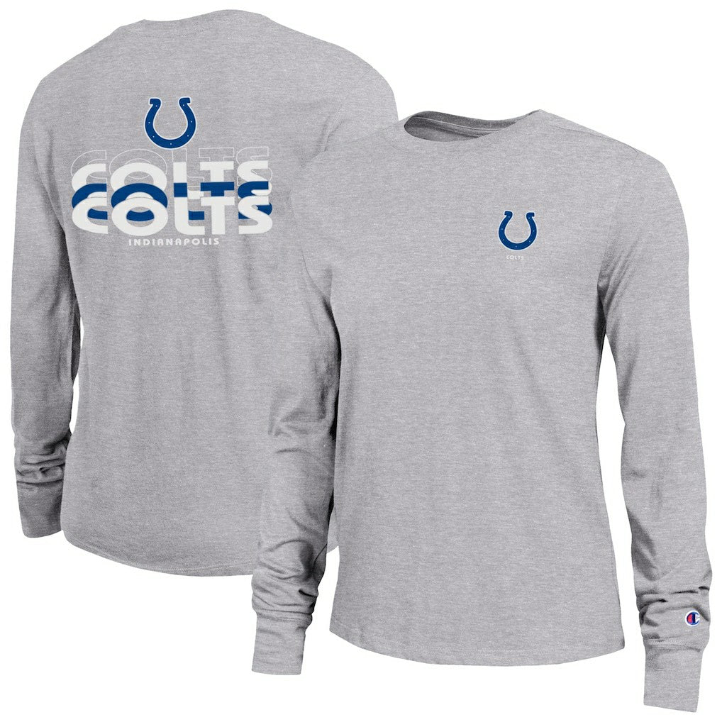 Indianapolis Colts Champion Women's Core Long-Sleeve T-Shirt Heather Gray