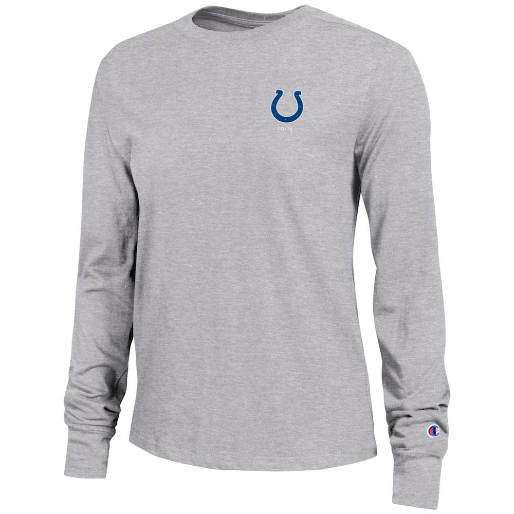 Indianapolis Colts Champion Women's Core Long-Sleeve T-Shirt Heather Gray