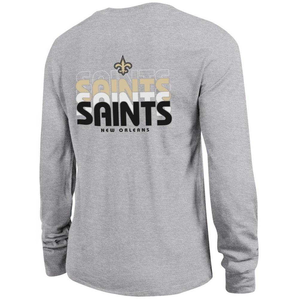 New Orleans Saints Champion Women's Core Long-Sleeve T-Shirt Heather Gray