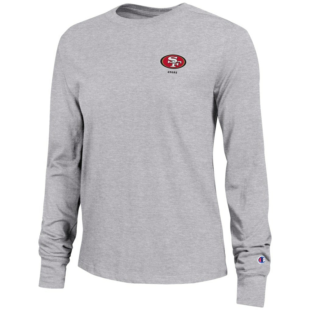 San Francisco 49ers Champion Women's Core Long-Sleeve T-Shirt Heather Gray